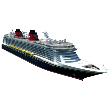 a large cruise ship on a white background