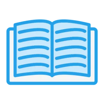 an open book on a white background