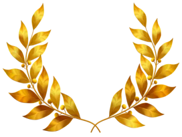 a gold laurel wreath
