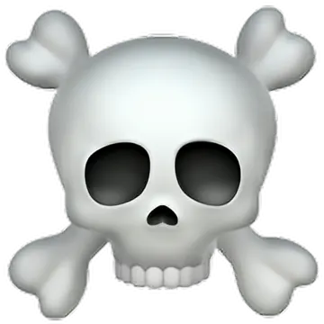 a skull and crossbone on a white background