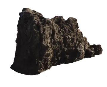 a rock on a white background