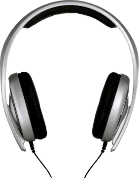 a pair of headphones on a white background