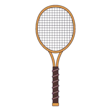 a tennis racket on a white background