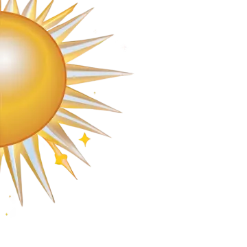 a sun with rays coming out of it