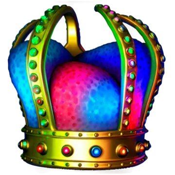 a crown with colorful lights on it