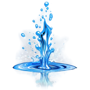 a splash of water on a white background