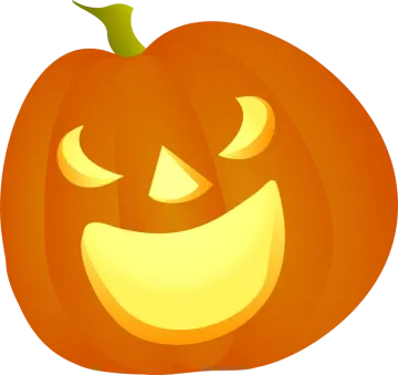 a pumpkin with an evil face on it