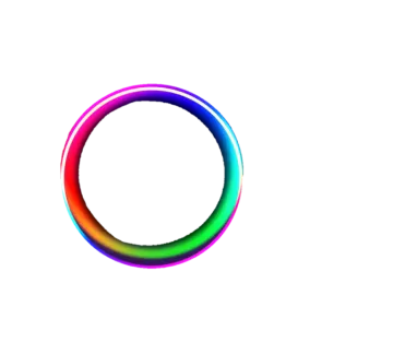 a rainbow colored circle on a white background