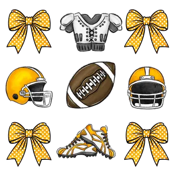 a set of different sports themed items