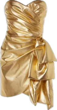 a gold dress on a white background