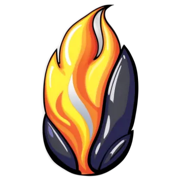 a fire with flames in the middle