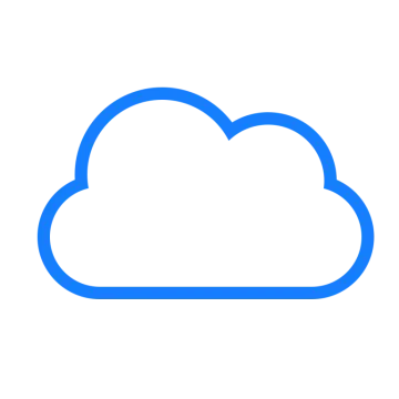 a cloud icon on a white background