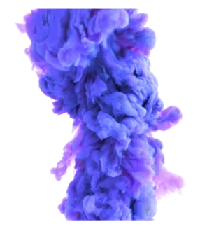blue and purple smoke on a white background