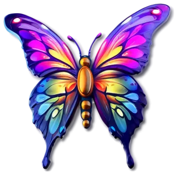 a colorful butterfly on a white background