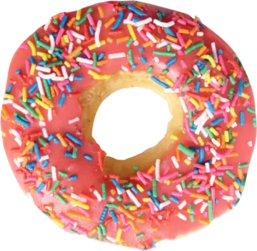 the donut is pink