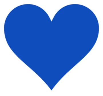 a blue heart on a white background