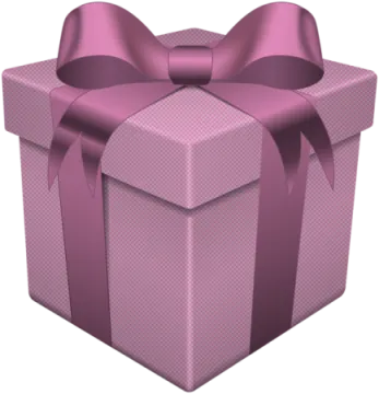 a pink gift box with a bow