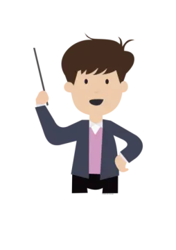 a man in a suit with a pointer