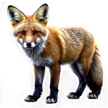 a close up of a fox on a white background