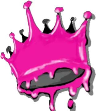 a pink crown on a white background