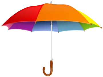 a rainbow colored umbrella