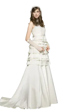 a woman in a white wedding dress