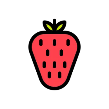 a strawberry on a white background