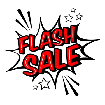 flash sale sign on a white background