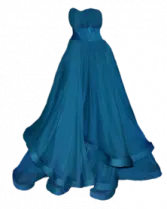 a blue dress on a white background