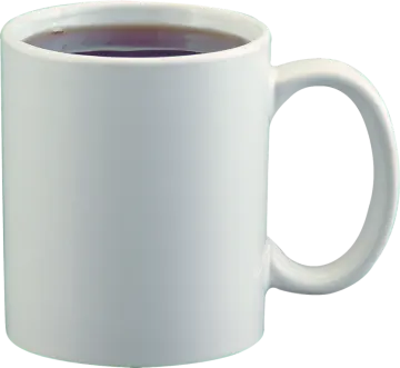 a white coffee mug