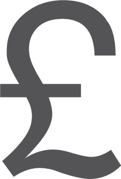 a black and white image of the pound symbol