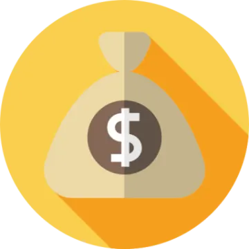 a money bag with a dollar sign inside