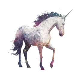 a watercolor painting of a unicorn