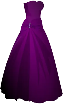 a purple dress on a white background