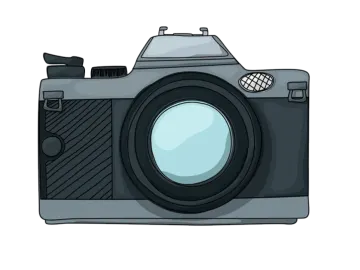 a camera on a white background