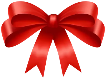 a red ribbon with a bow