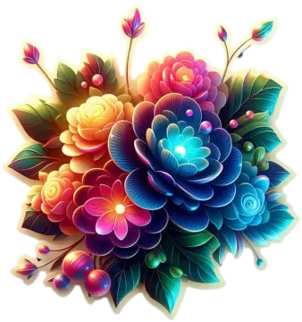 a bouquet of flowers on a white background