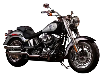 a black and silver motorcycle on a white background