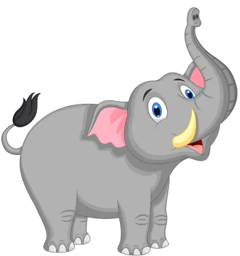 cute elephant cartoon vector
