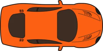 an orange sports car