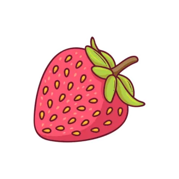 a strawberry with seeds on it