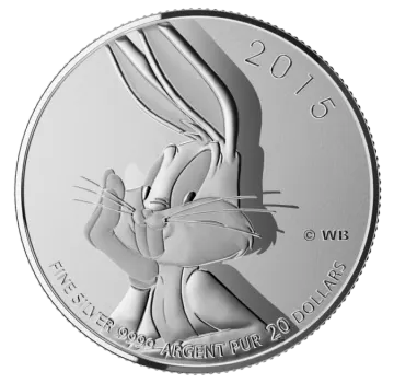 a silver coin with a rabbit on it's back