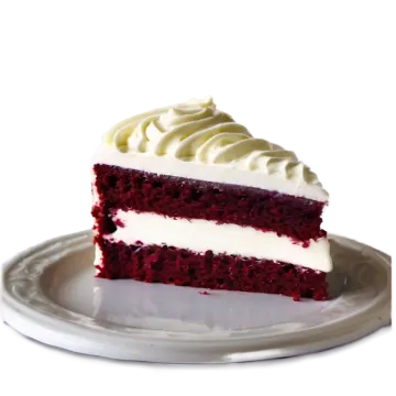 a piece of red velvet cake on a plate