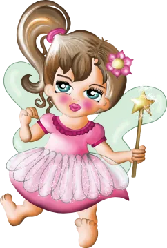 a little girl dressed as a fairy holding a wand