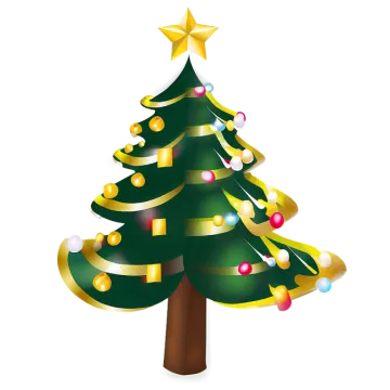 a christmas tree with lights on it