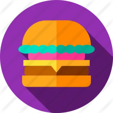 a hamburger icon with a long shadow