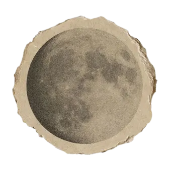 the moon on a white background