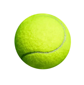 a tennis ball on a white background