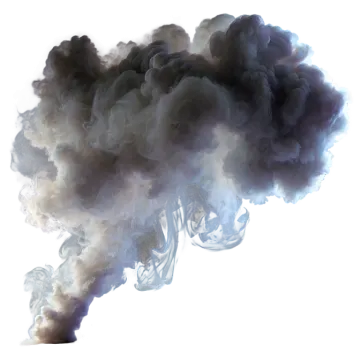 a cloud of smoke on a white background