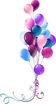 a bunch of balloons on a white background